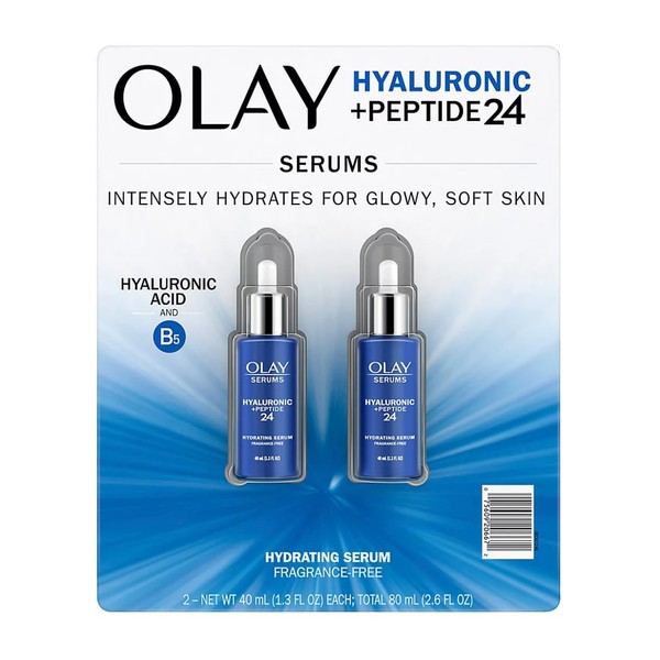Olay Hyaluronic + Peptide 24 Suero Facial Hidratante 40 ml 2 Pack