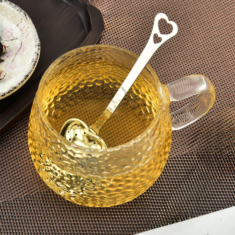 TVSVKWE 6 Pieces Of Heart-Shaped Tea Filter Spoon, Creative Tea