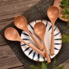 5Pcs Soup Spoons, Wood Soup Spoons Wooden Spoons for Eating