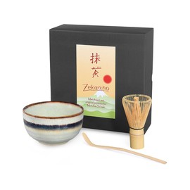 Aricola Original Japanese Matcha Bowls and Matcha Sets Hand Glazed Various Sets and Colours 450ml, turquoise