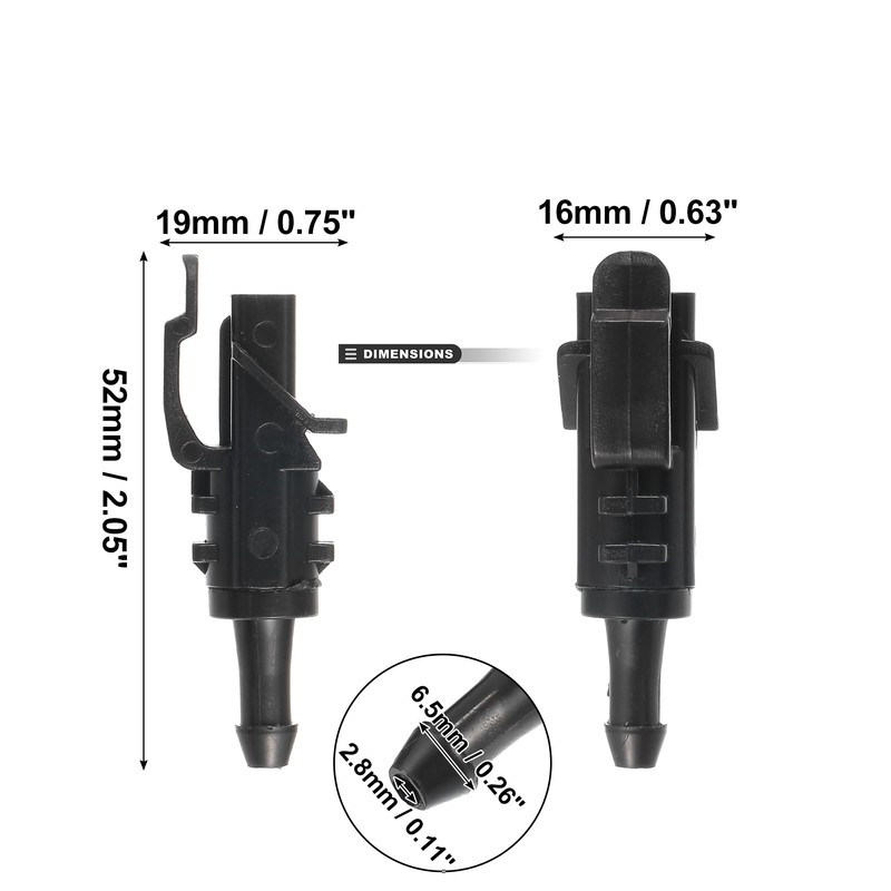 Motoforti Windshield Wiper Washer Nozzle Spray Jet, for Kia Cadenza