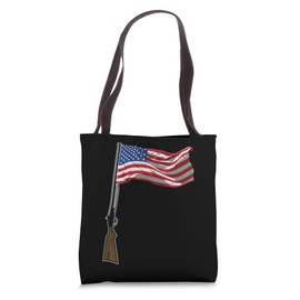 American Flag Hunting 4th Of July Patriotic American Hunter Tote Bag