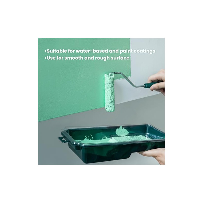 60 Pack 4 Inch Microfiber Paint Roller Covers with 2pcs