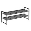 SUFAUY 2-Tier 33" Wide Shoe Rack, Closet Metal Shoe Rack