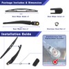 Rear Windshield Wiper Arm Blade Assembly Kit Compatible with 2005-2012
