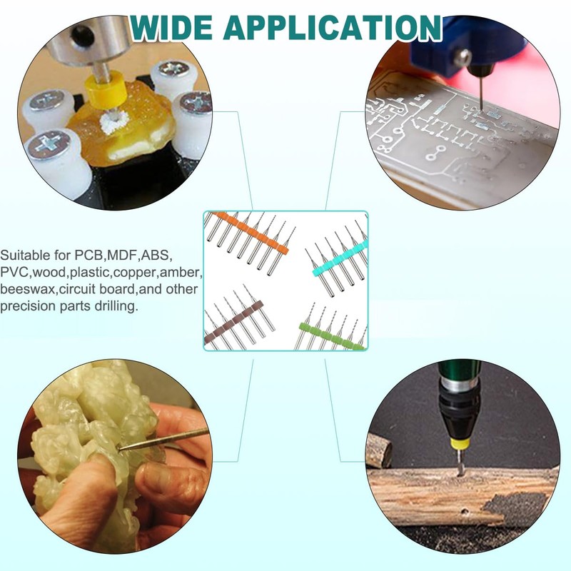 DAOKAI Micro Drill Bit, PCB Drill Bit, Extra Fine Micro