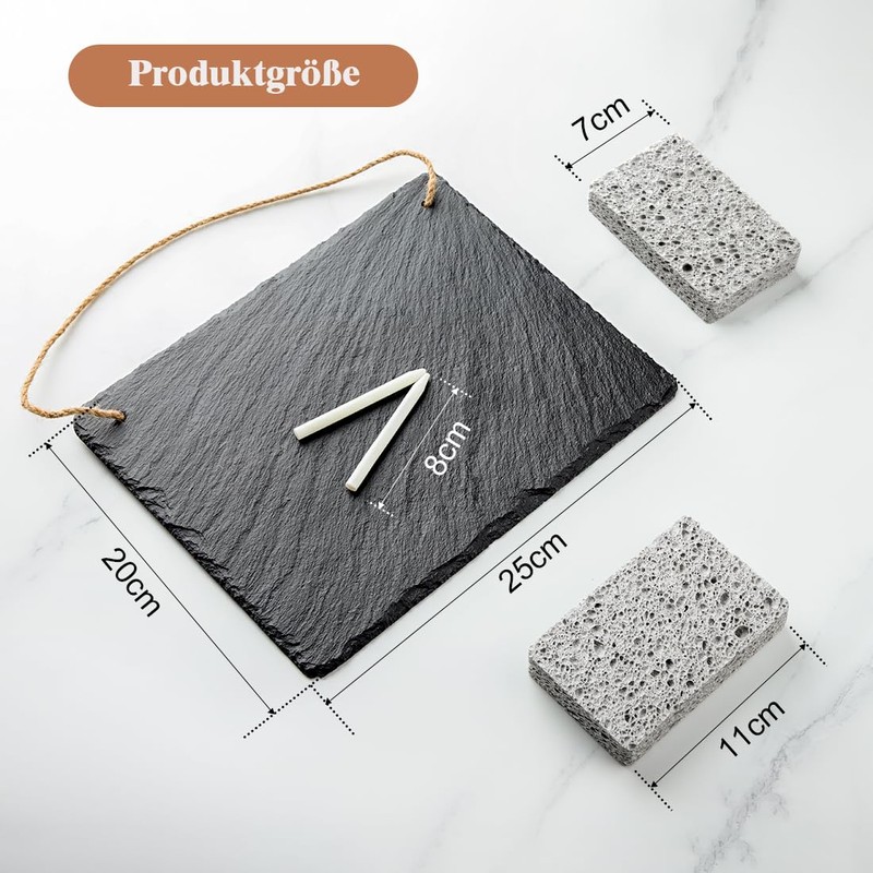 Slate Board for Writing on and Hanging, 25 x 20