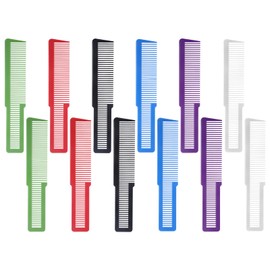 12 Piece Set Barber Combs Professional, Multifunctional Clipper Comb, 6 Colors, Hair Styling Design, Unisex, Suitable for Home, Barber Shop, Salon (Black, Red, White,Purple, Green, Blue)