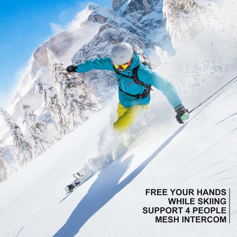 Bolizma Purple S2 Professional Ski Intercom, Hands-Free Control, Waterproof, HiFi