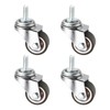 PATIKIL 1 Inch Stem Casters, 4 Pack Wire Shelf Caster