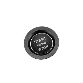 Partuto Engine Start Button Cover Trim - for Jaguar XE 17+ Metal Black - 1 Pc