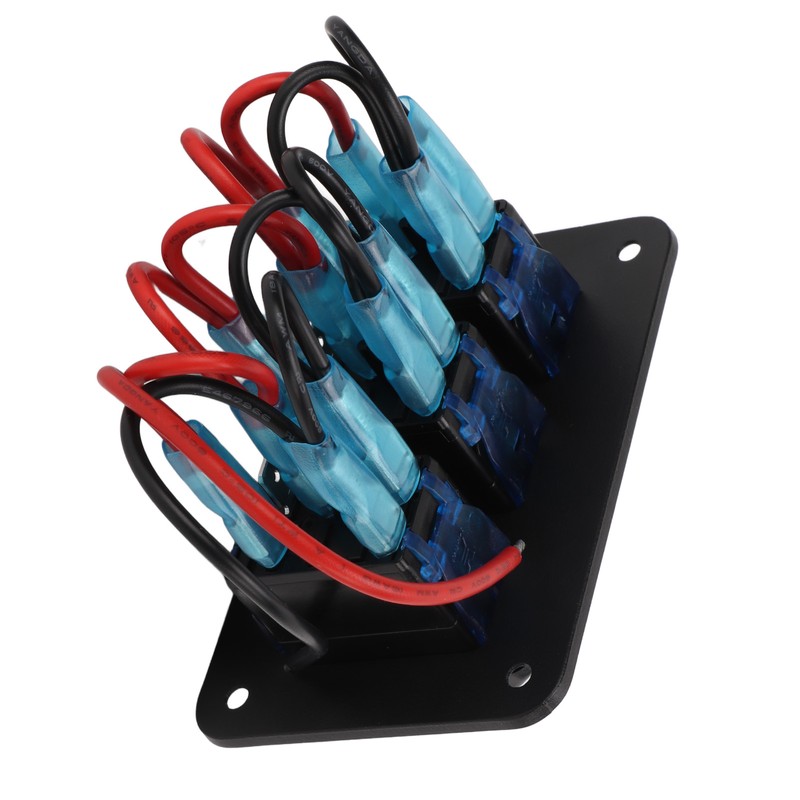 3 Gang Rocker Switch Overcurrent Protection LED Blue Backlit IP65