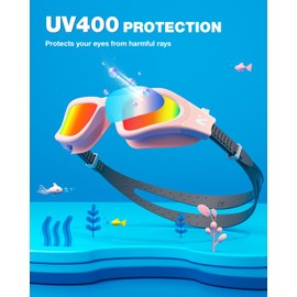 ZIONOR Kids Swim Goggles with Swim Cap, G1 MINI SE Anti-fog Swimming Goggles with Durable Flexible Silicone Swimming Cap for Kids