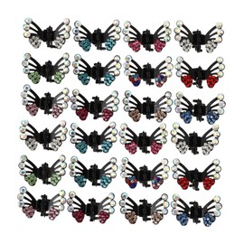 Baluue 36pcs Delicate Rhinestones Small Hair Claw Clips Set Hair Clasp Clips for Women Boys and Girls Stylish Jaw for Lady Headdress