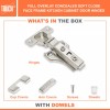 TOUCH Soft Close Cabinet Hinges, 3/4" Full Overlay 105° Face