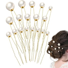YACHUN Pearl Hair Ornament, Pearl Pin, U Pin, Hairpin Set, Bangs, Hair Clips, Weddings, Brides, Kimono, Parties, Graduation Ceremonies, School Entrance Ceremonies, Recitals, Photography, Hair Pins,