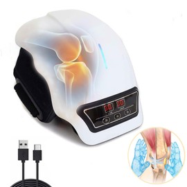 ADKJOY DTOKO Knee Massager -Large Screen, Adjustable Temperature, Cordless Knee Massagers with Heat and Vibration, Portable Wearable Knee Massager Christmas Gift for Family - Blue