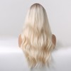 Synthetic Wig Blonde Curly Wavy Wig Long Hairpiece