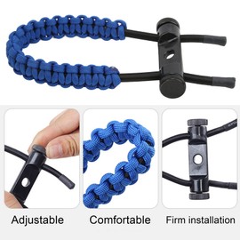 01 02 015 Wrist Strap for Archery, Adjustable Braided Protective Bow Wrist Strap for Games