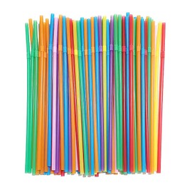 Pack of 100 Reusable Bendable Straws