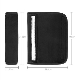 JYF.QUANYI Seat Belt Cover, Set of 2, Black Seat Belt Stopper Car Accessories, Easy Installation, Soft and Comfortable, Protects Shoulder and Neck, Shoulder Pad for Reducing Pressure Sensation for