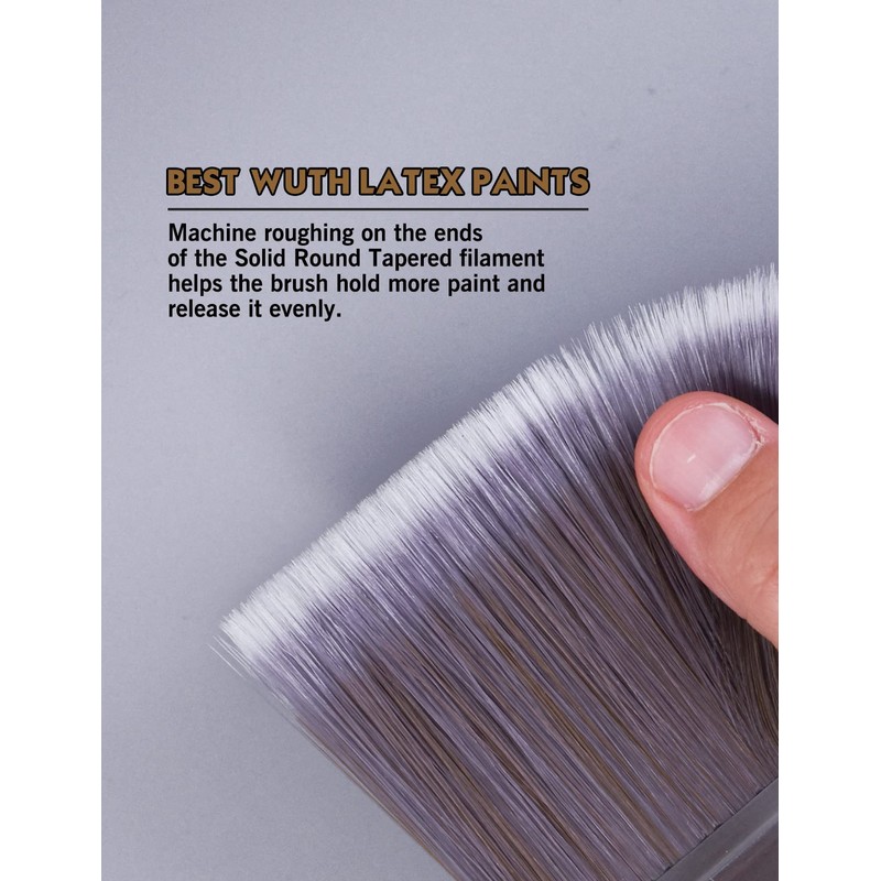 ROLLINGDOG 2PC Large Paint Brush - Fence Paint Brushes for