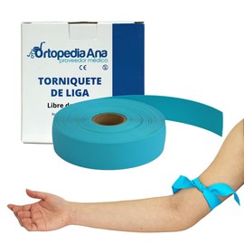 Torniquete de Liga Sin Látex Desechable Rollo (25 Piezas)