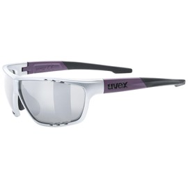 uvex Sportstyle 706 Unisex Adult Sports Glasses, Silver Plum Matt/Silver, One Size