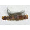 Genuine Surf Tumbled Frosted Brown Sea Glass French Barrette Hair