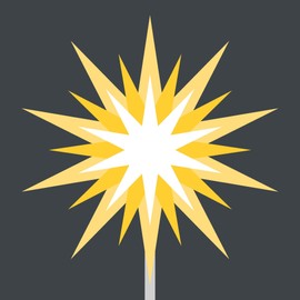 Emoji One Peel & Stick Wall Decal: Firework Sparkler (12 in x 12 in)