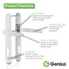 Genius® Upvc Door Handle Set White Sprung Lever/Lever - 92mm