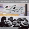 LUMESIX 2 PCS Hat Organizer for Baseball Caps Stackable HatBox
