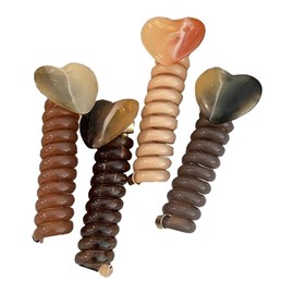 Hair Elastics No Damage,Phone Cord Coils - 4X Set Soft Stretchy Elastic Wire For Curly Braids Bun127/200)