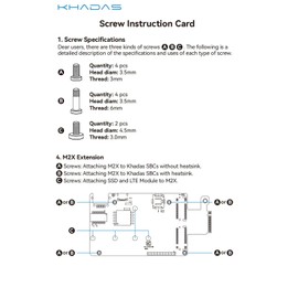 Khadas M2X Extension Board for Khadas VIM4(POE only with Power and Without Ethernet Data Support on VIM4)&VIM3/3L (Full-Featured, PCIe x1 Lane)&Edge-V (SSD-only, PCIe x4 Lane)&Quectel EM06 4G LTE