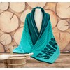 Lashuma Oslo Sauna Towel, Lying Towel, Turquoise, Green, Absorbent Sauna