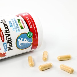 Nutridom Daily Multivitamin for Men with Vitamin A, D3, E, C, B, Biotin, Calcium, Magnesium, Zinc, Iodine, Copper, Chromium, Selenium, Molybdenum, Vanadium, Lutein, Choline, Lycopene, Inositol, Beta-carotene (60 Capsules)