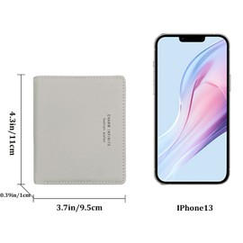 Woogwin Compact Mini Wallets for Women Small Card Holder with Coin Purse Bifold Slim Front Pocket Wallet(Grey)