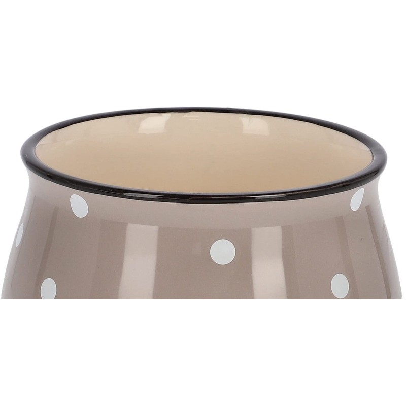 KOTARBAU® Ceramic Flower Pot Planter Diameter 110 mm Beige in