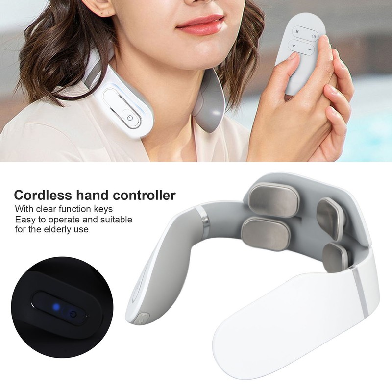Electric Pulse Neck Massager 5 Modes 20 Strength Levels Cordless