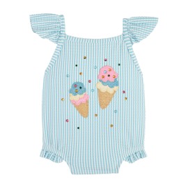 Mud Pie Baby Girl's Children's Seersucker Icecream 1Pc