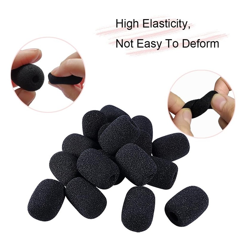 L Foam Microphone Windshield Kit, Sponge Covers for Improved Sound