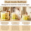 Genrenyen Portable Step-In Round Bathtub for Adults No Installation 31.5"L
