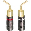 tunghey 4Pack Gold Plated 2mm Banana Plug Screw Type Audio