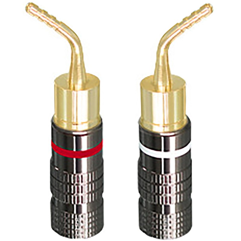 tunghey 4Pack Gold Plated 2mm Banana Plug Screw Type Audio