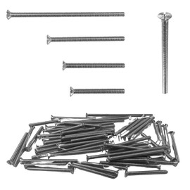 Evoges M3.5 Electrical Fixing Screws - Nickel Plated, Flat Head Countersunk, Mixed Pack (35mm, 40mm, 50mm, 75mm) – Ideal for Socket & Switch Installation, Back Boxes, Junction Boxes (55 Pcs)