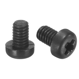 uxcell 100Pcs M4x6mm Threaded Nylon Phillips Cross Pan Head Machine Screws Bolts Black