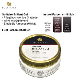 SOLITAIRE brillant Gel dunkelbraun Schuhcreme & Pflegeprodukte, Braun (Dunkelbraun) 100.00 ml