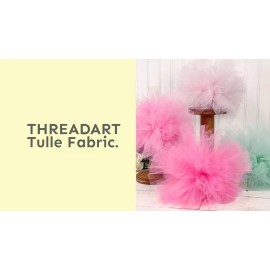 Threadart Mega Roll Tulle Fabric - 6"x100yd Decorations & Wedding - Black