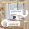 Runseaway 20Pcs Vertical Blind Stem Replacement White Stems for Window