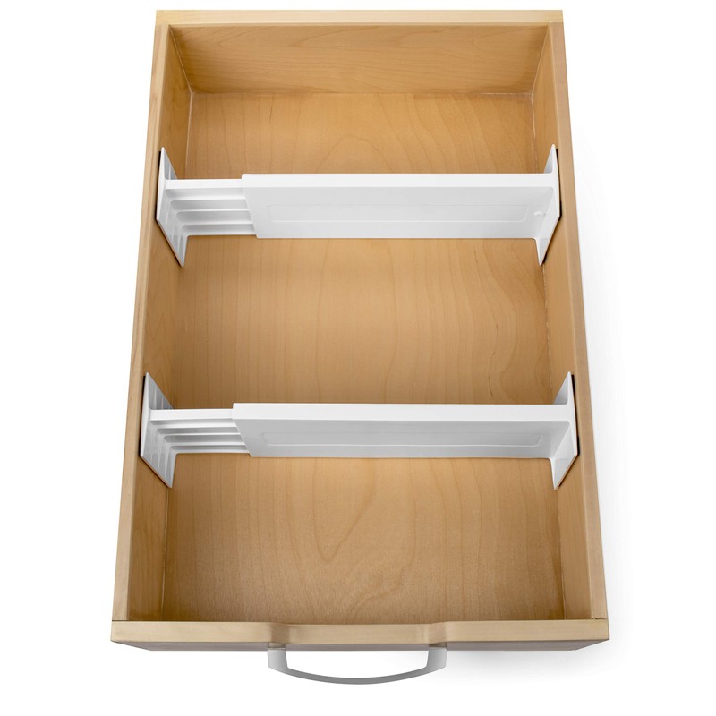 Dial Industries Adjustable Dresser Drawer Clothes Organizer Dividers, Set of